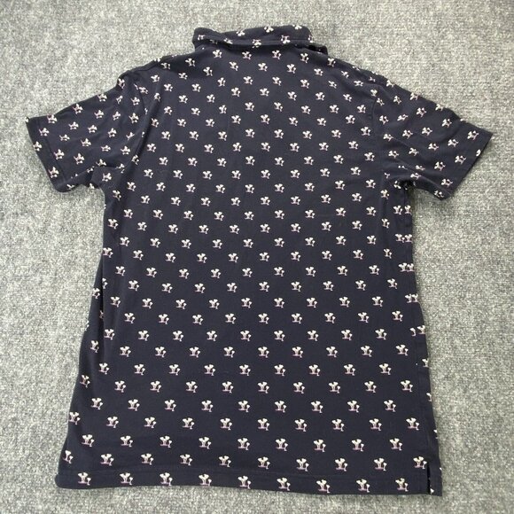 Alexander Julian Colours Shirt Mens L Polo Blue Short Sleeve Palm Trees Print - Picture 7 of 10